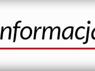 na zdjęciu napis informacja