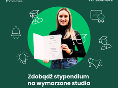 Plakat informujący o stypendium posmostowym.