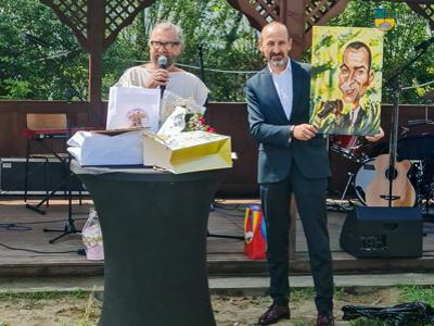 Na zdjęciu Zastępca Burmistrza Tychowa Jacek Marcinkowski oraz Wojciech Węglowski.