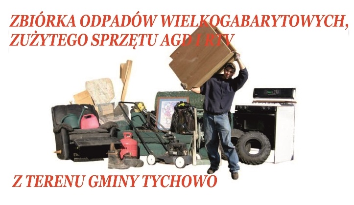 Obraz przedstawia zbiórkę odpadów wielkogabarytowych .
