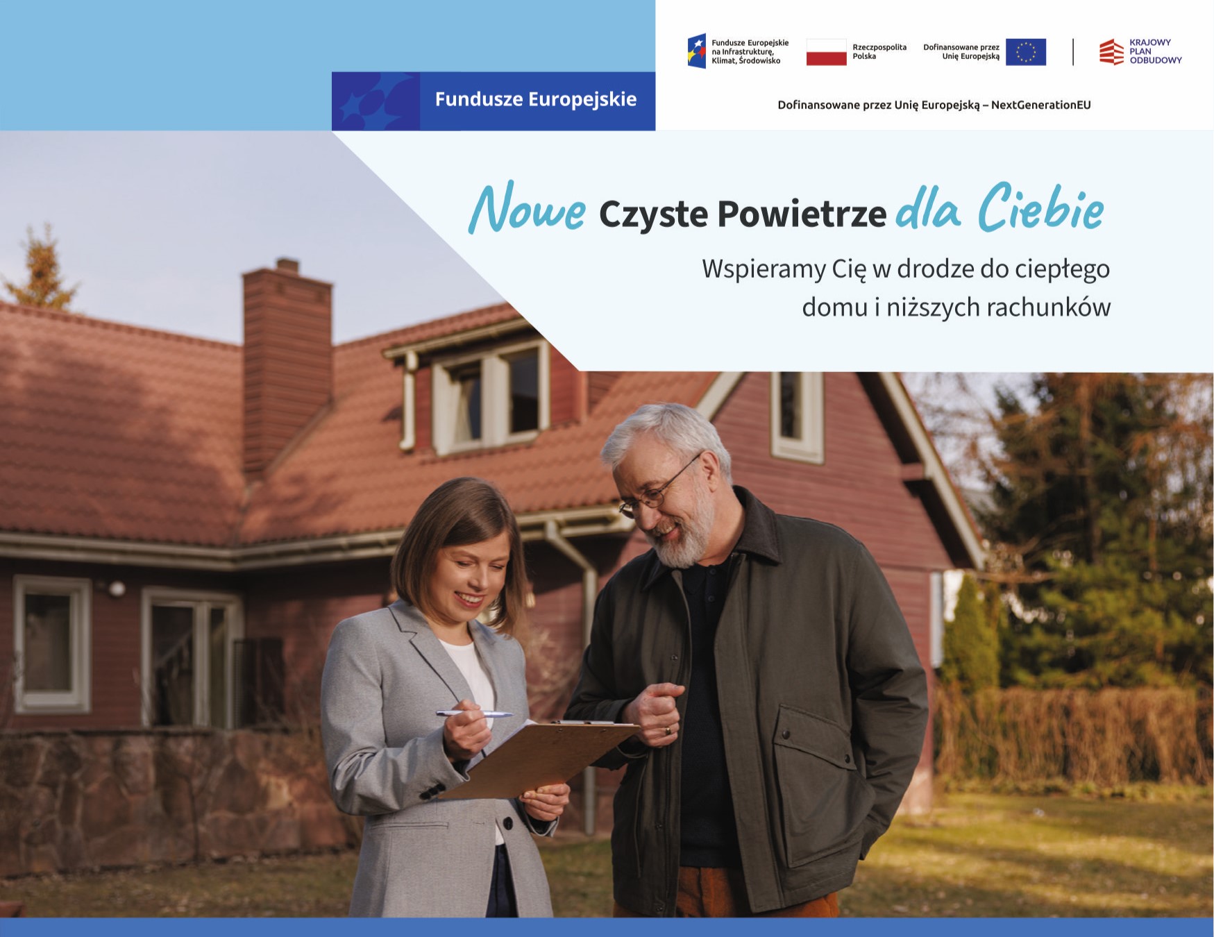 Ulotka informująca o programie WFOŚiGW "Czyste Powietrze"