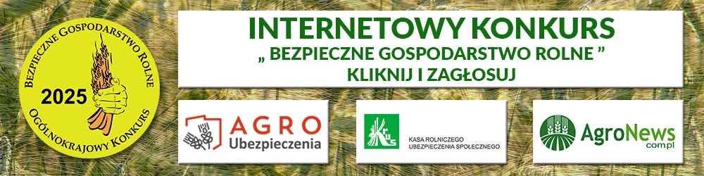 Baner promujący bezpieczne gospodarstwo rolne