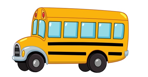 Na zdjęciu widnieje żółty autobus szkolny. 