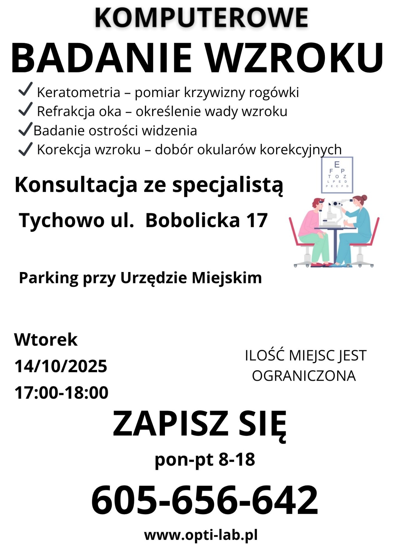 Plakat badanie wzroku