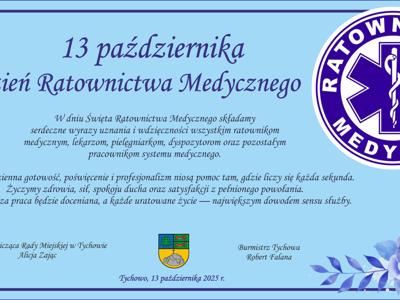 Życzenia z okazji Dnia Ratownictwa Medycznego - tekst w artykule