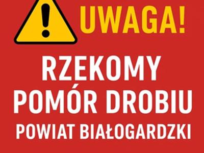 Uwaga rzekomu pomór drobiu.