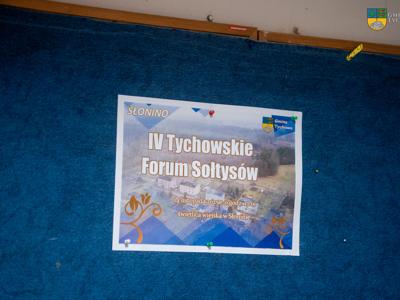 Na zdjęciu plakat IV Tychowskie Forum Sołtysów