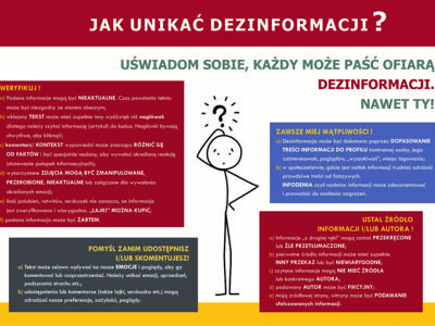 informacja o dezinformacji plakat