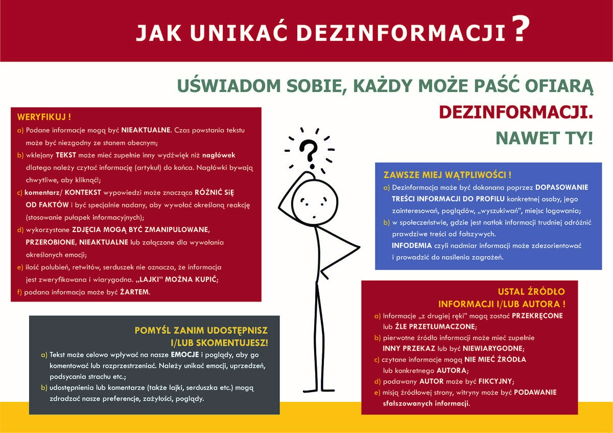 informacja o dezinformacji plakat