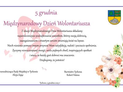 Życzenia Międzynarodowy Dzień wolontariusza