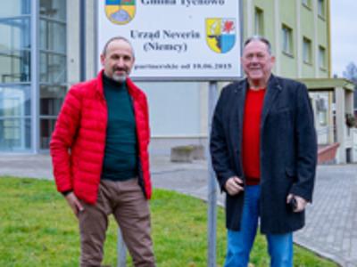 Na zdjęciu Zastpca Burmistrza Jacek Marcinkowski oraz Zastępca Naczelnika Urzędu Neverin Frank Richter