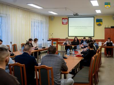 Zdjęcie wykonano podczas Sesji Rady Miejskiej w Tychowie, 