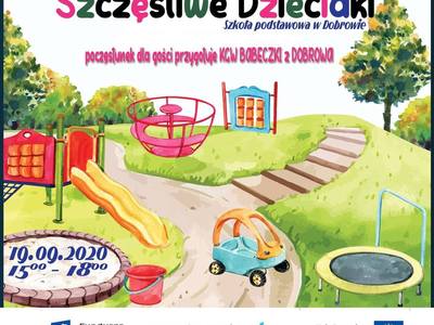 Zaproszenie na otwarcie placu zabaw przy Szkole Podstawowej w Dobrowie