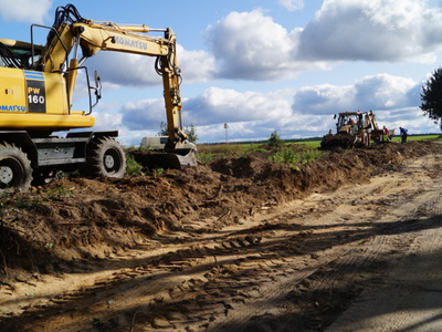 Prace budowlane związane z przebudową drogi gminnej w Liśnicy