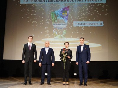 Nagrodzona w  kategorii Mecenas Kultury i Sportu  w towarzystwie Pawła Kowalskiego, Roberta Falany i Jacka Rudzińskiego