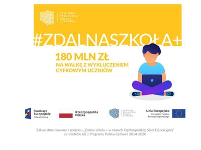 Plakat projektu Zdalna Szkoła plus