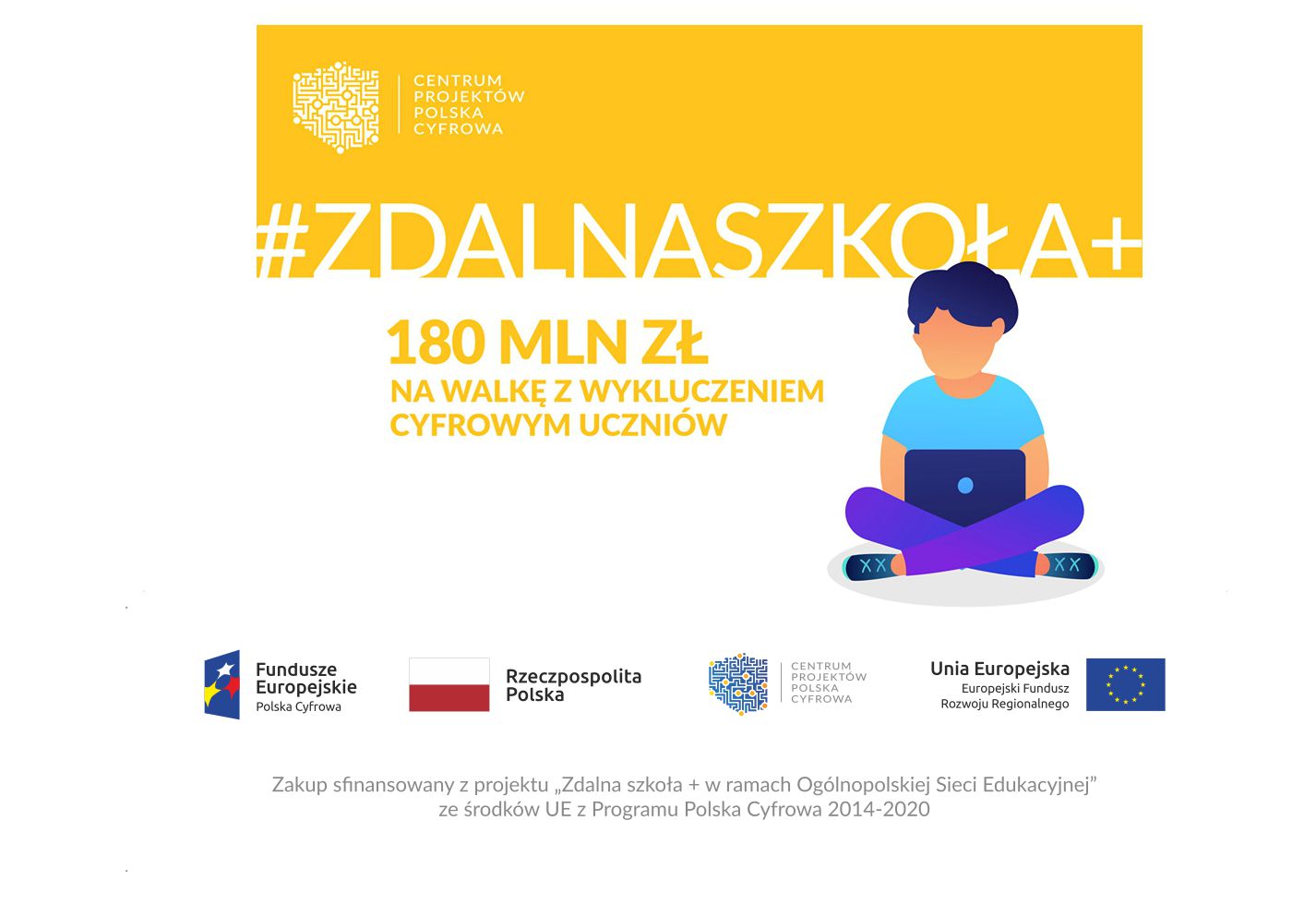 Plakat projektu Zdalna Szkoła plus