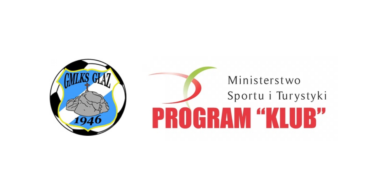 Na zdjęciu logo klubu GKLMS „Głaz” Tychowo  oraz Ministerstwa Sportu i Turystyki 