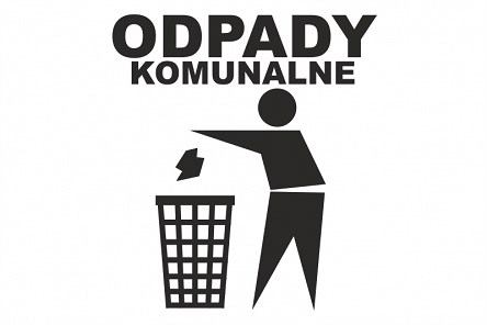Na grafice znajduje się treść: ODPADY KOMUNALNE.