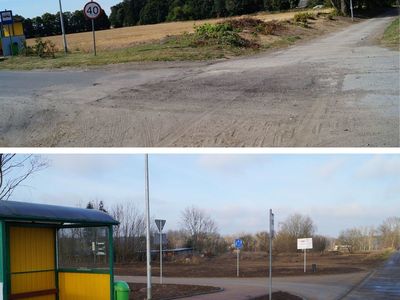 Droga gminna w Liśnicy, stan przed i po zakończeniu inwestycji