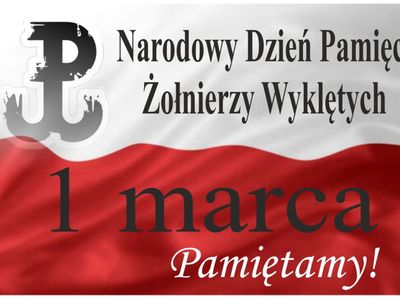 Plakat przypominający Narodowy Dzień Pamięci Żołnierzy Wyklętych.