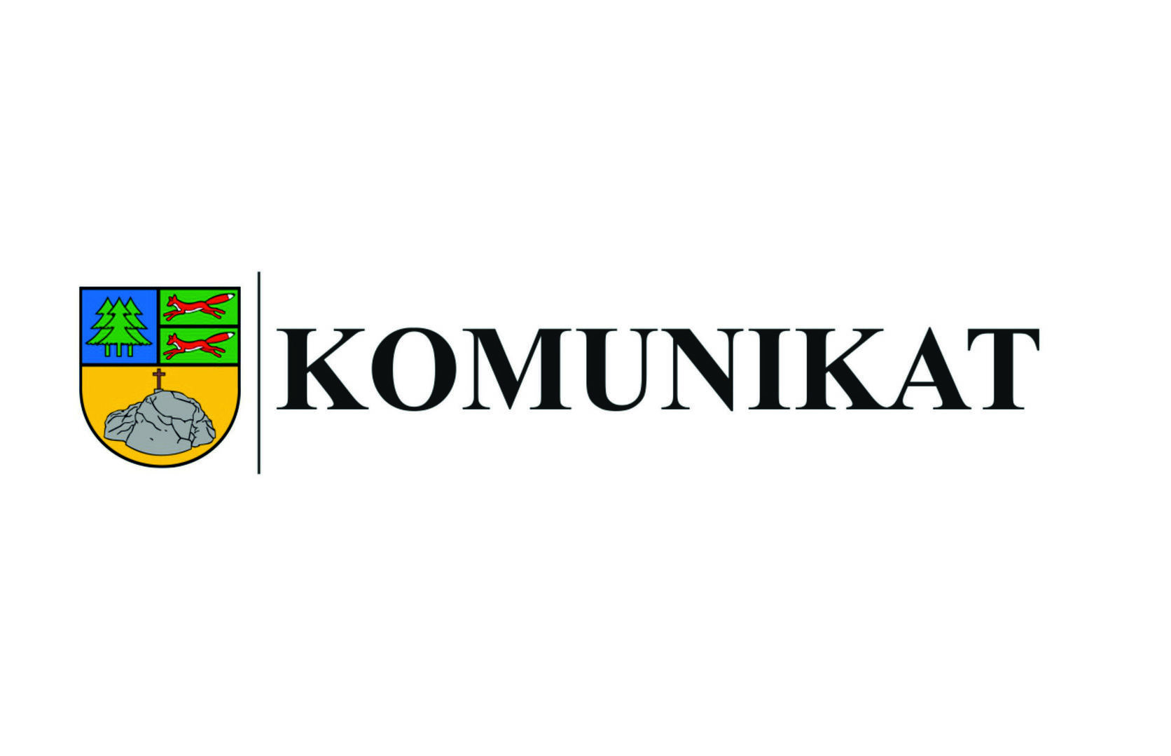 po lewej stronie logo Gminy Tychowo po prawej napis komunikat.