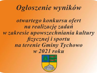 Ogłoszenie wyników otwartego konkursu ofert