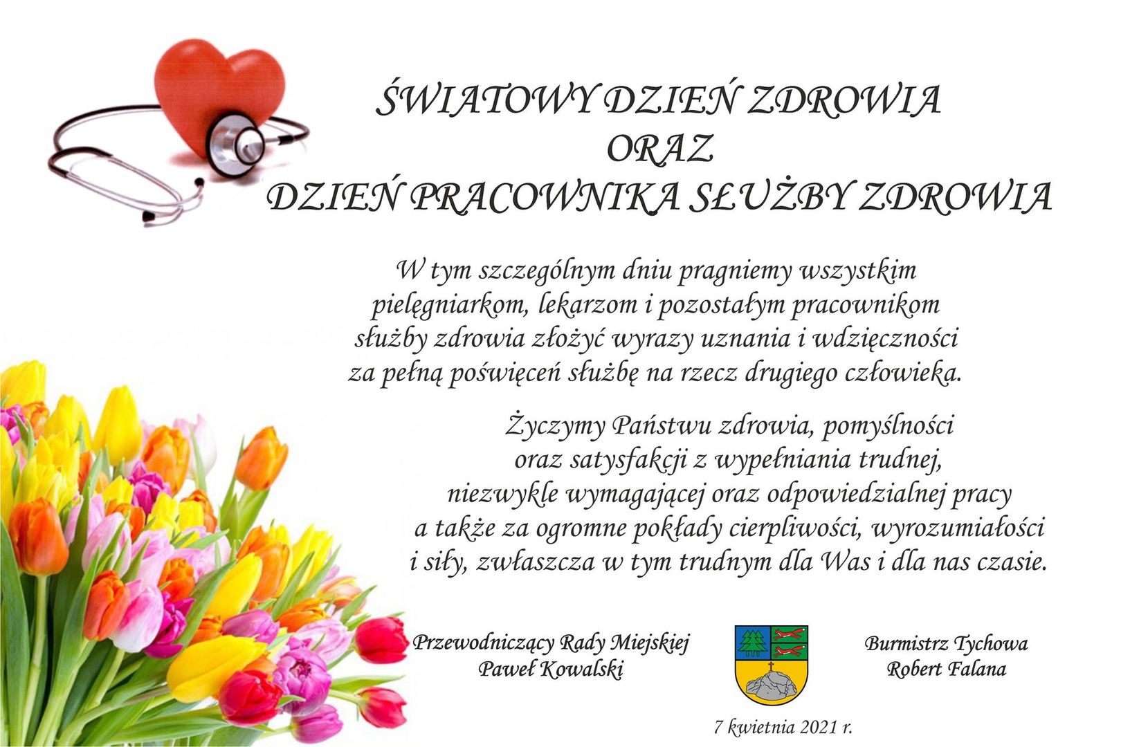 Życzenia z okazji Światowego Dnia Zdrowia 