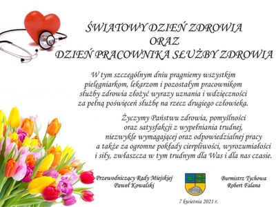 Życzenia z okazji Światowego Dnia Zdrowia