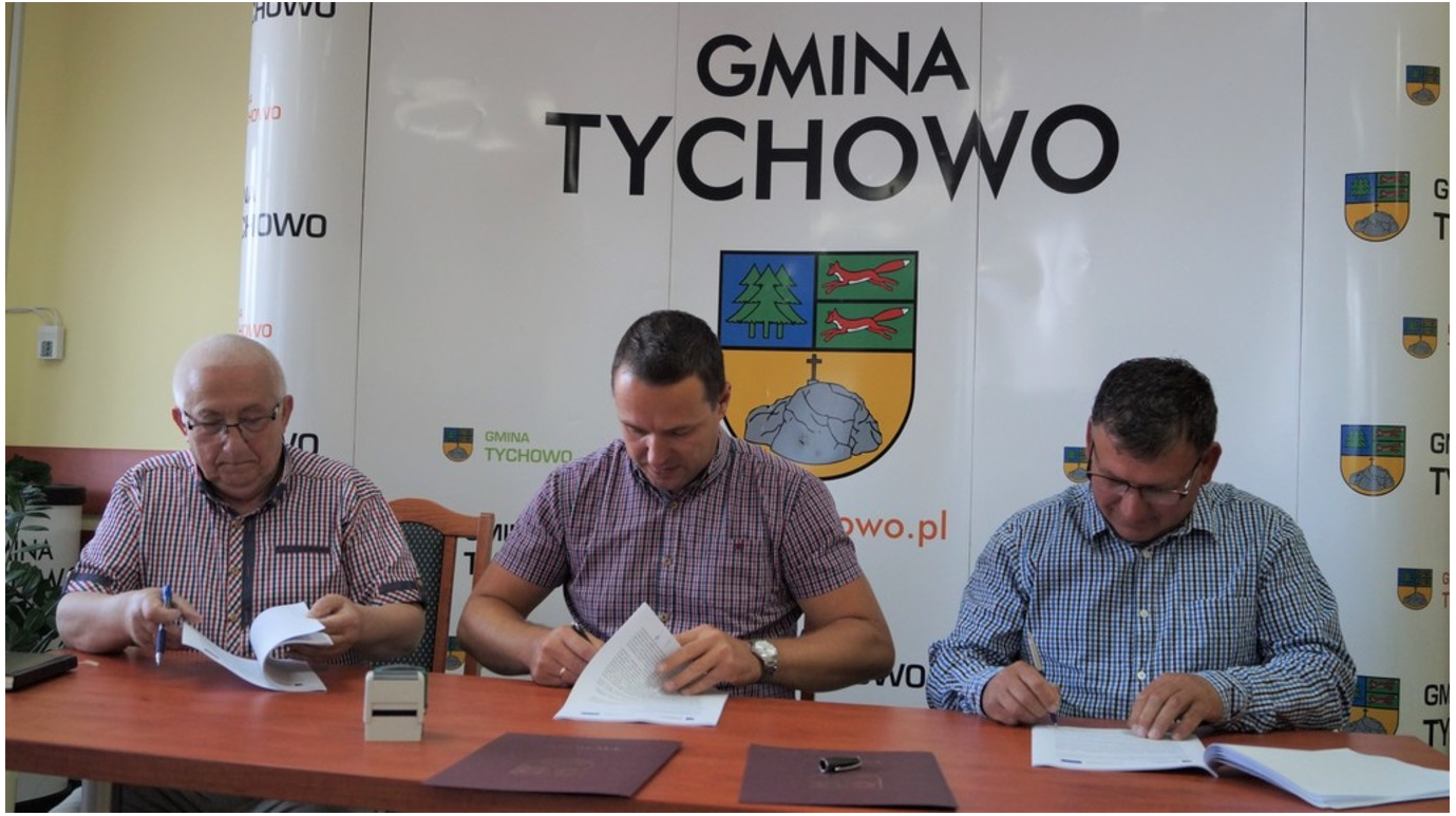 Podpisanie umowy na budowę parku miejskiego w Tychowie