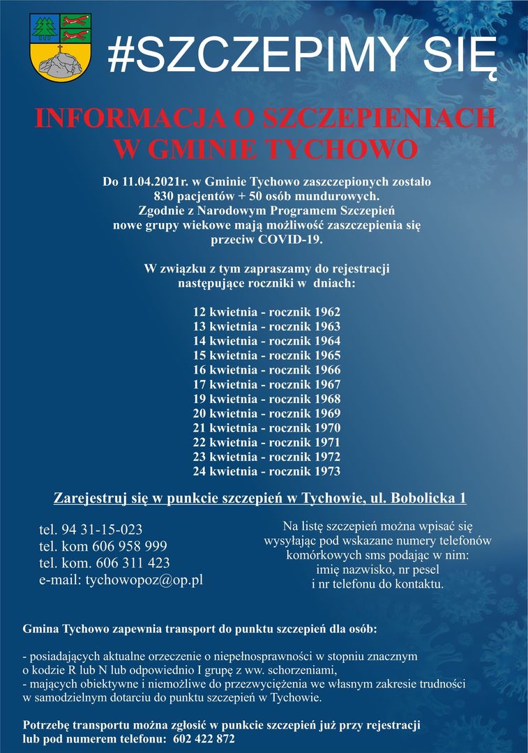 #SZCZEPIMY SIĘ. Informacja dotycząca szczepień.