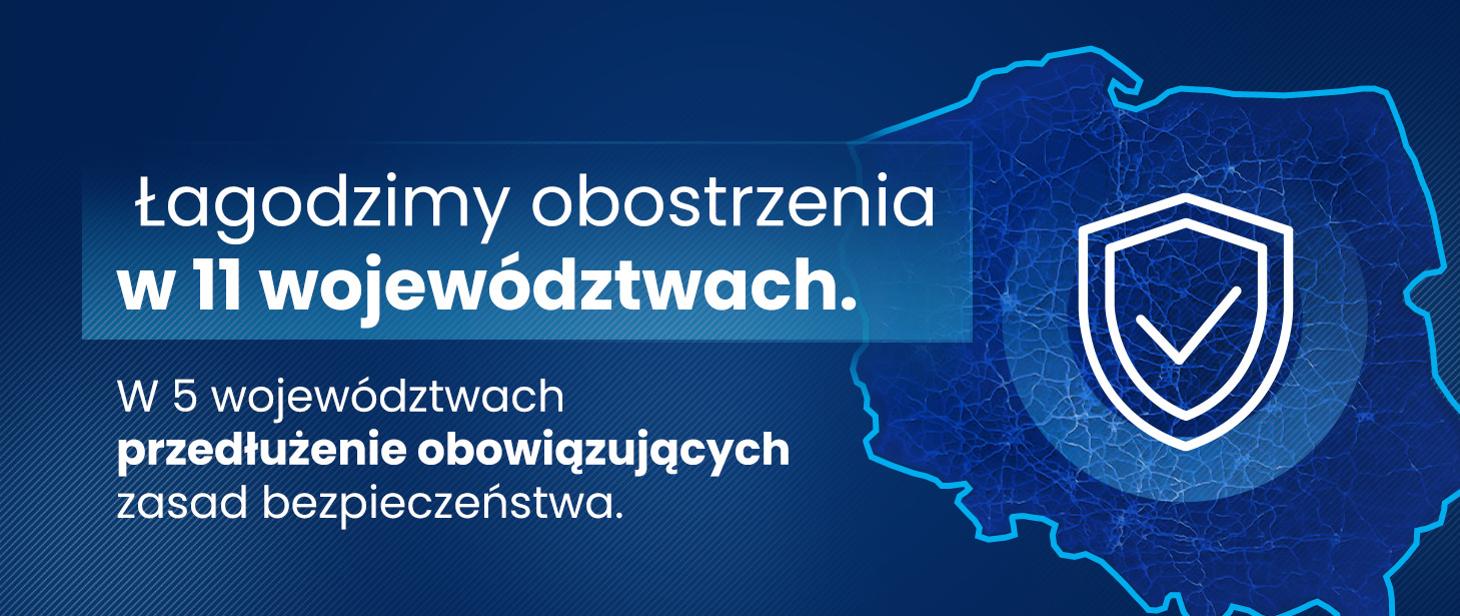 Informacja o łagodzeniu obostrzeń od 26 kwietnia 2021 roku.