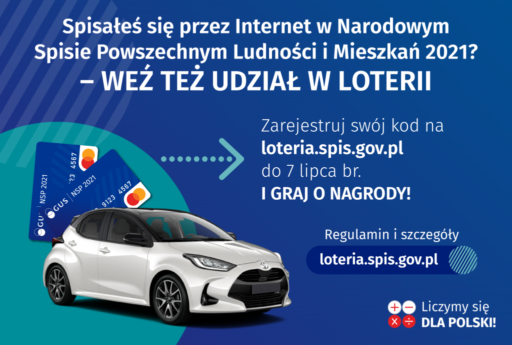 Informacja o loterii w Narodowym Spisie Powszechnym Ludności i Mieszkań 2021