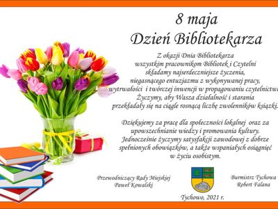 Życzenia z okazji Dnia Bibliotekarza.