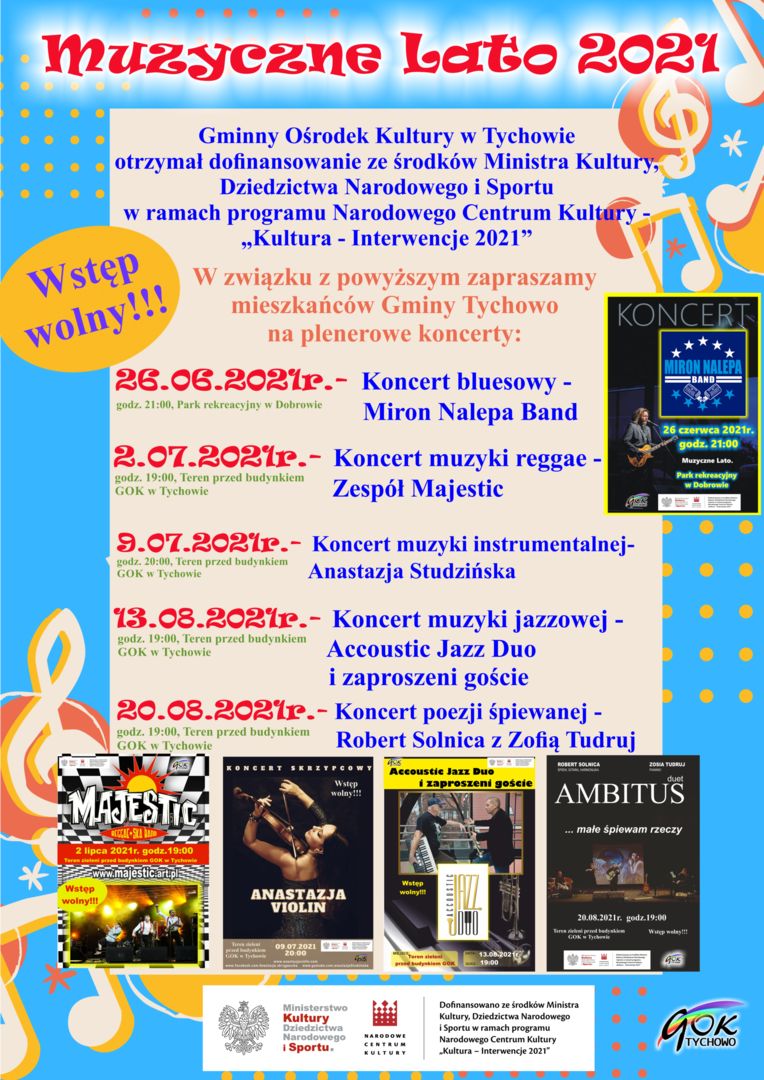 Plakat Muzyczne Lato 2021