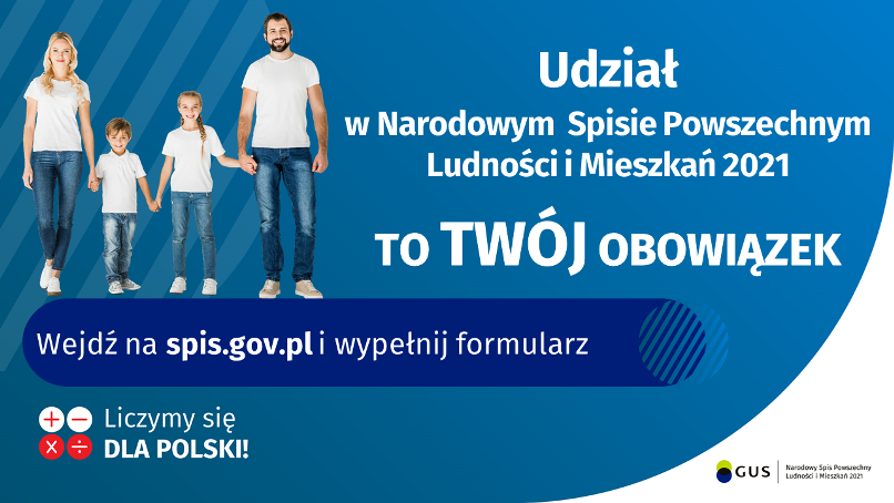 Grafika zachęcająca do Narodowego Spisu 2021