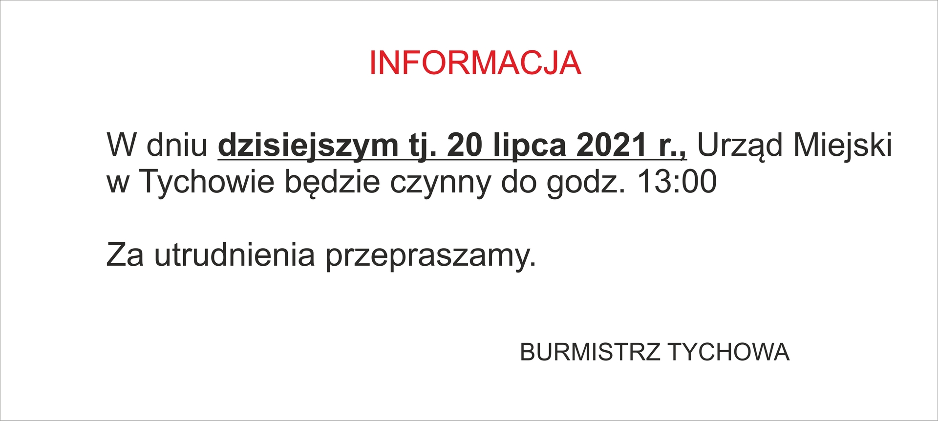 INFORMACJA