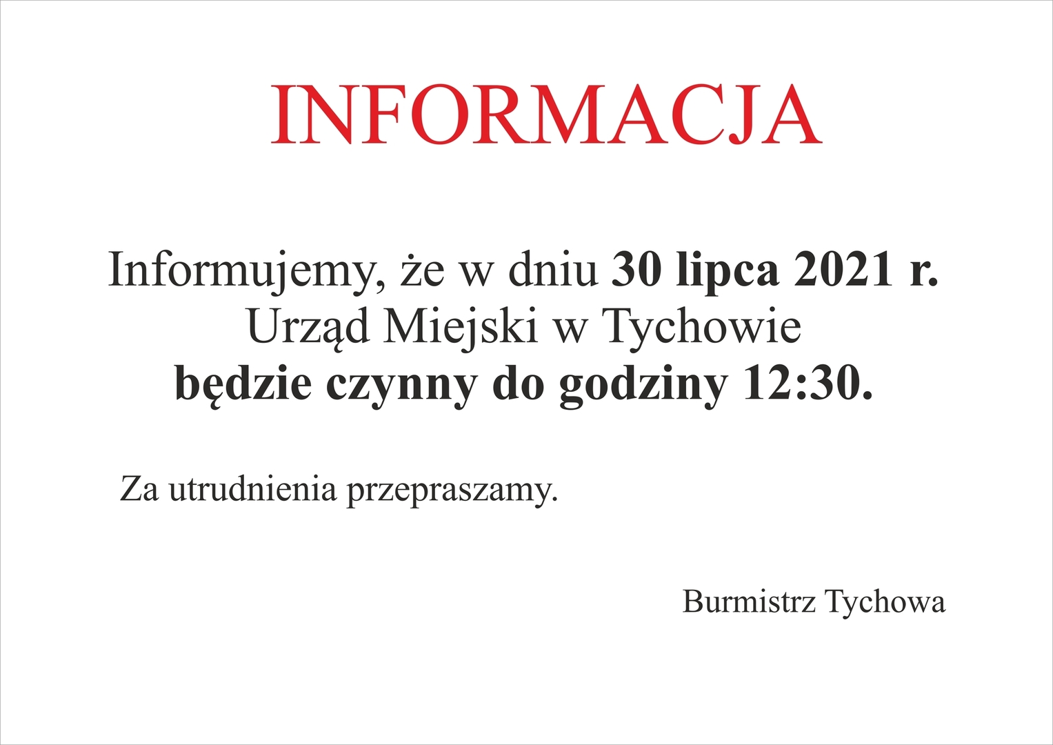 INFORMACJA