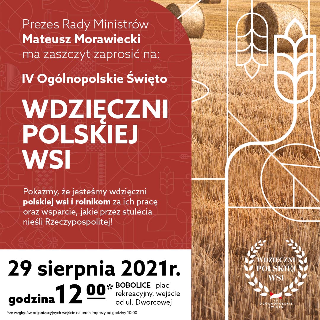 Plakat Wdzięczni Polskiej Wsi.