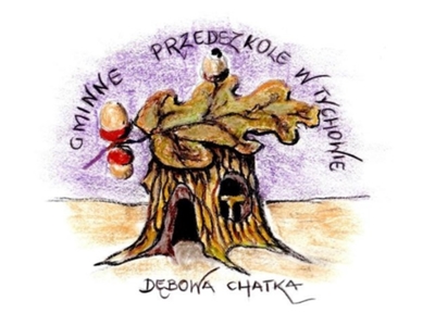 Logo Gminnego Przedszkola Dębowa Chatka w Tychowie