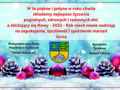 Życzenia świąteczne Przewodniczącego Rady Miejskiej w Tychowie oraz Burmistrza Tychowa