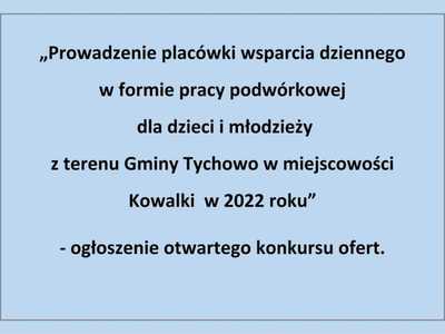 Ogłoszenie otwartego konkursu ofert