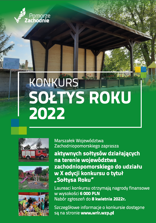 Plakat informujący o Konkursie Sołtys Roku 2022