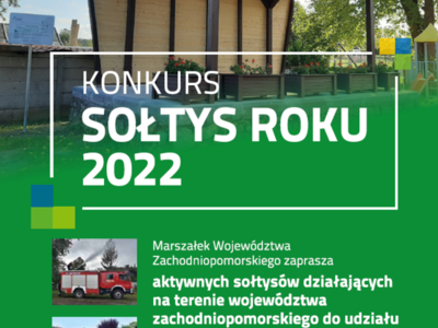 Plakat informujący o Konkursie Sołtys Roku 2022