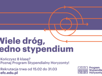 Informacja o stypendium dla ósmoklasistów - Program HORYZONTY