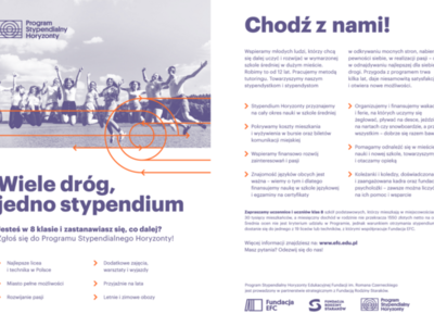 Ulotka dotycząca Programu HORYZONTY 