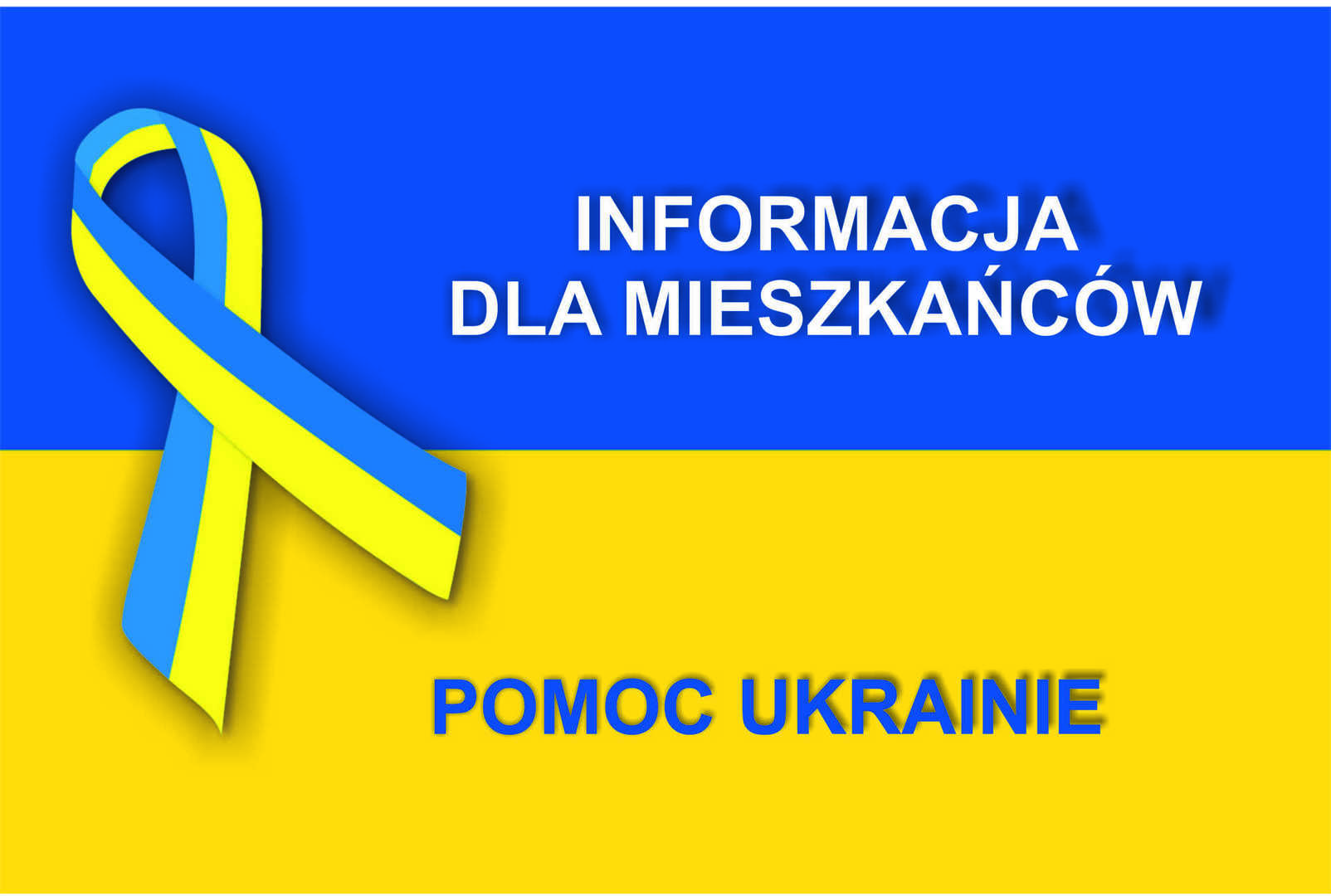 Flaga Ukrainy Informacja dla mieszkańców.