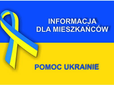 Flaga Ukrainy Informacja dla mieszkańców.