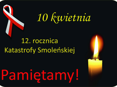 10 kwietnia - 12. rocznica Katastrofy Smoleńskiej