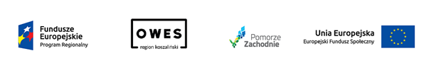 Logo Fundusze Europejskie, Logo OWES, Logo Pomorze Zachodnie, Unia Europejska